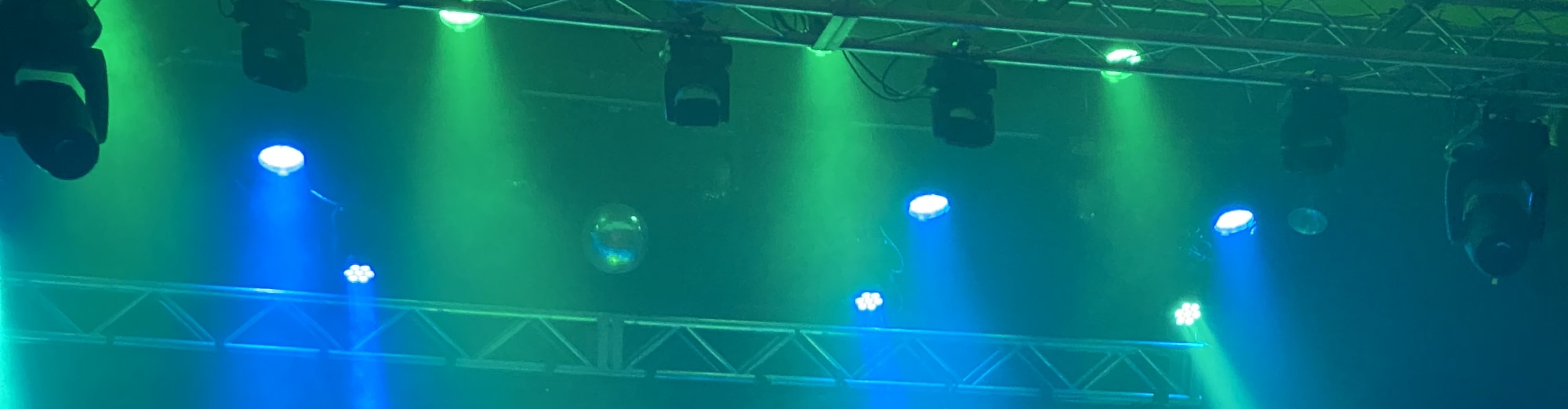 blue and green theater stage lights Myrtle Beach